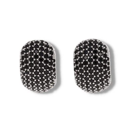 Earrings D'asino con Pavè di Spinello Nero