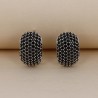 Earrings D'asino con Pavè di Spinello Nero