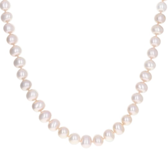 Collana perle naturali d'acquadolce rosa con chiusura in argento dorato