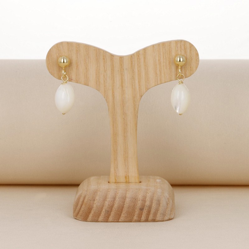 White Mother of Pearl Earrings