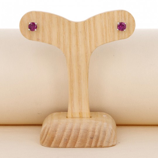 Earrings in Lobo di Granato Rodolite