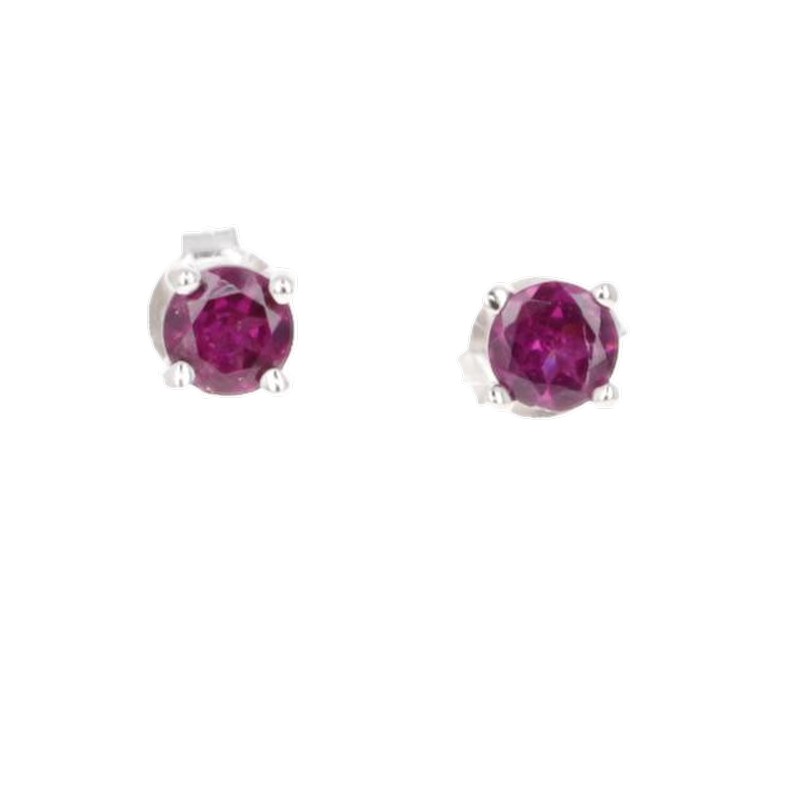 Earrings in Lobo di Granato Rodolite