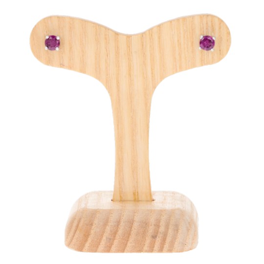 Earrings in Lobo di Granato Rodolite