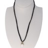 Black Fabric Collier with Baroque Pearl