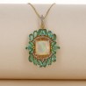 Pendant with Opale Etiope and Contorno di Smeraldi