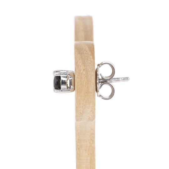 Black Spinel Lobe Earrings