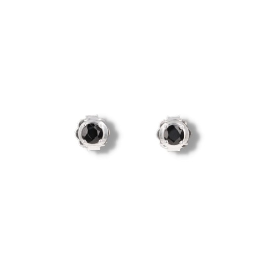 Black Spinel Lobe Earrings