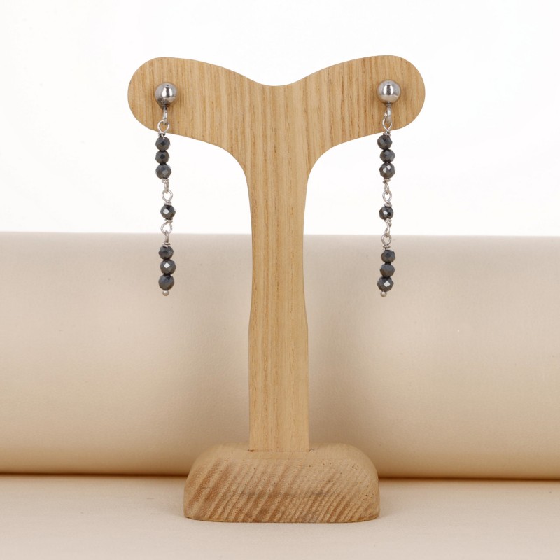 Pendent Earrings with Ematite