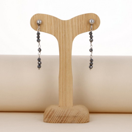 Pendent Earrings with Ematite