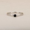 Solitary ring with Black Spinel