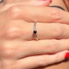 Solitary ring with Black Spinel