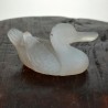 Duck sculpture in beige gray agate