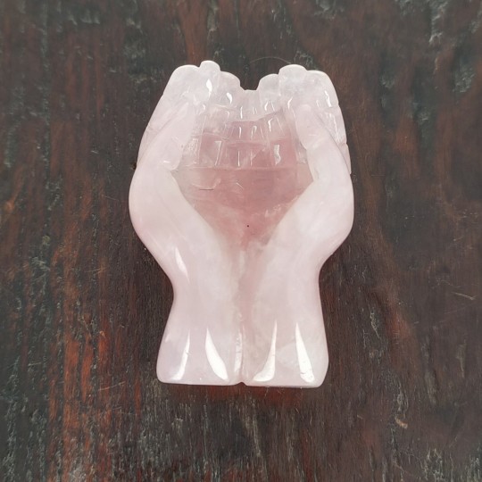 Rose quartz sculpture