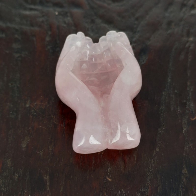 Rose quartz sculpture