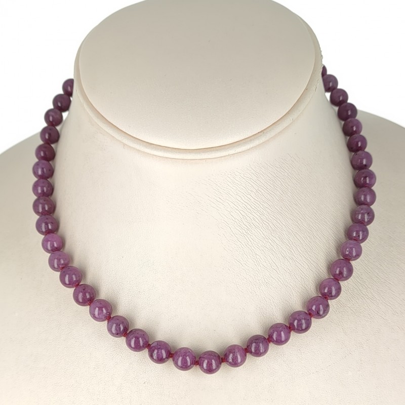 Collana di Rubino Sferico Liscio 259 Ct.