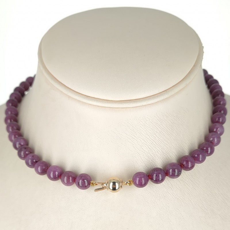 Collana di Rubino Sferico Liscio 259 Ct.