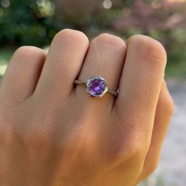 925‰ Silver Ring with Amethyst