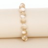 Bracciale Madreperla Beige Sferica Liscia