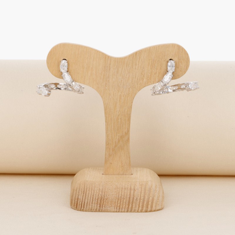 Earrings in Spirale di Moissanite Synthetic