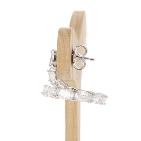 Earrings in Spirale di Moissanite Synthetic