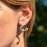 Earrings in Spirale di Moissanite Synthetic