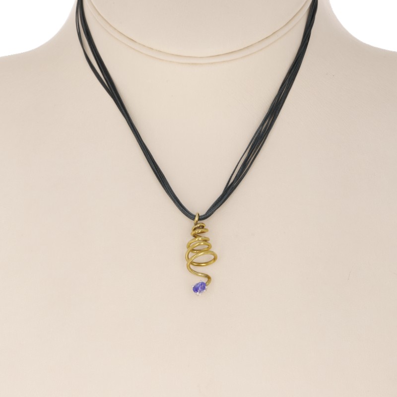 Collier Multifilo Ottanio and Pendant with Tanzanite
