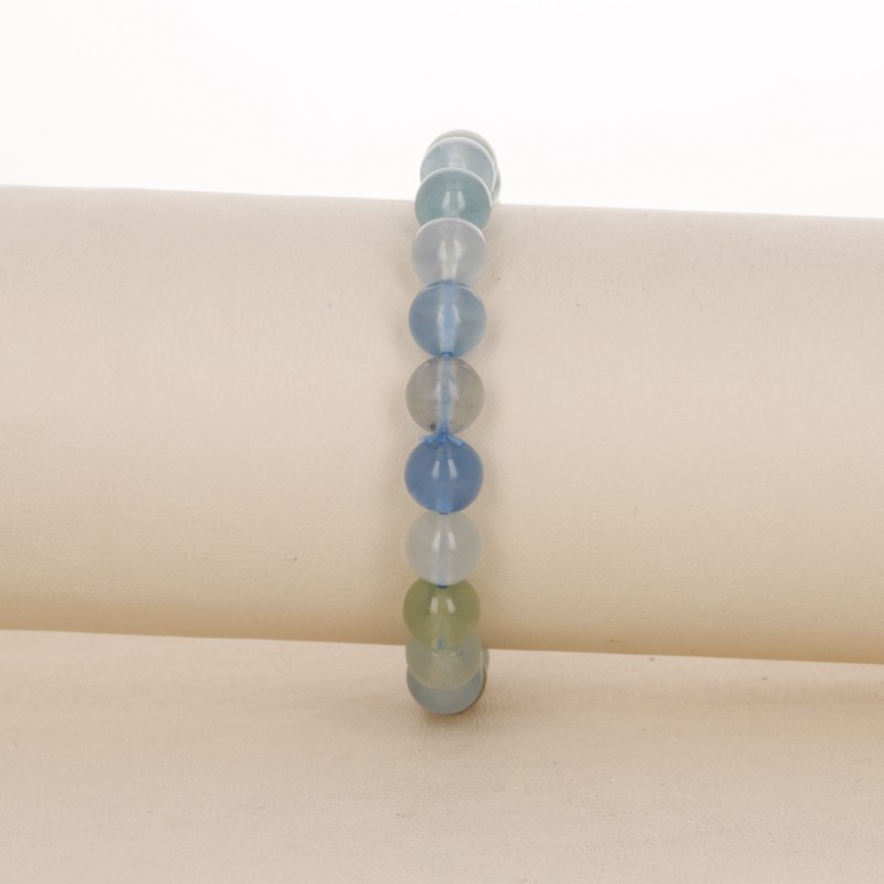 Bracciale su Elastico Acquamarina Sferica ø 10/10,5 mm