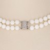 Collana a Due Fili Paralleli di Corallo Bianco