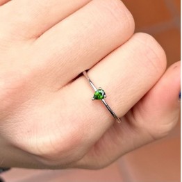 Ring with Diopside in Goccia