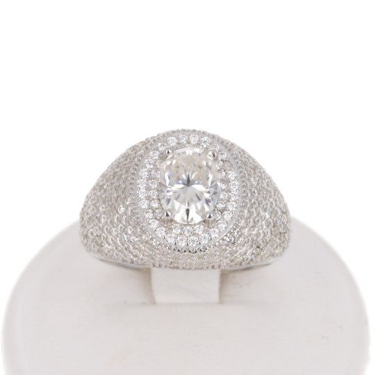 Ring with Moissanite Synthetic