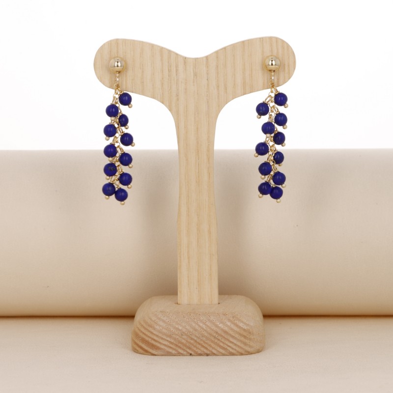 Lapis Earrings in Spina di Pesce