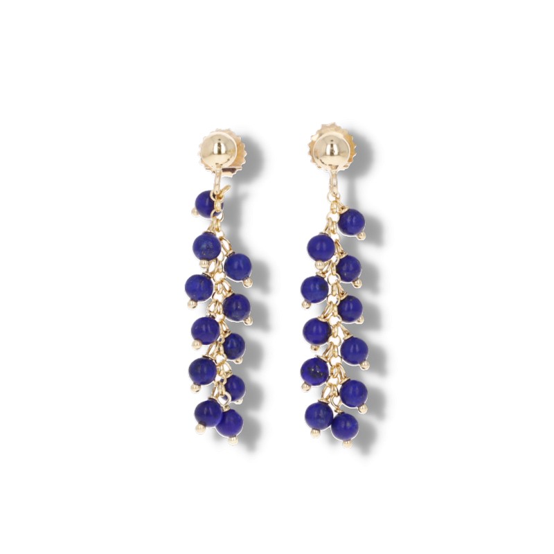Lapis Earrings in Spina di Pesce