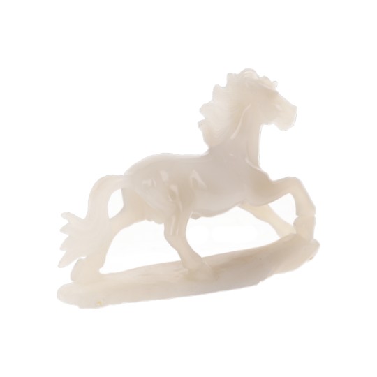 Horse sculpture on agate base
