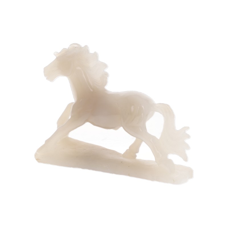 Horse sculpture on agate base