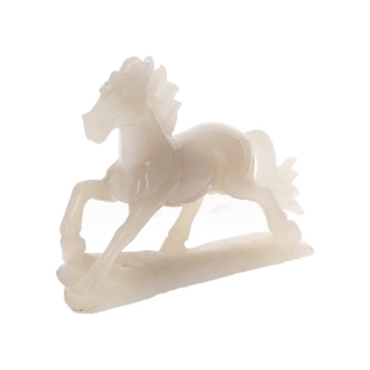 Horse sculpture on agate base