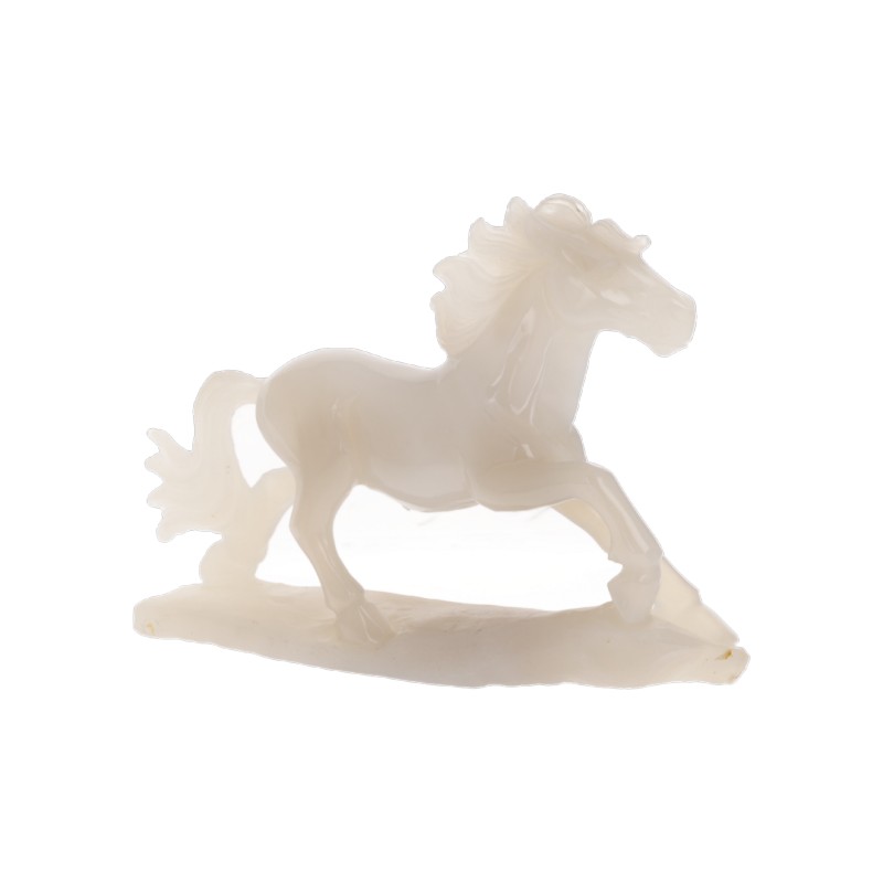 Horse sculpture on agate base