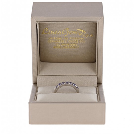 Rivière ring with Tanzanite