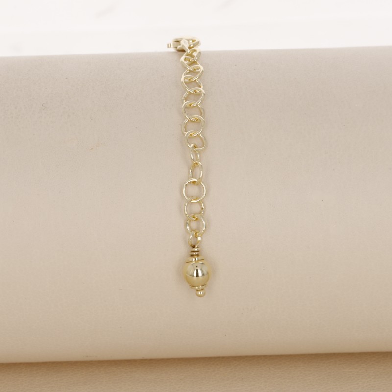 Silver strand Gold plated 925 ‰ 5 cm