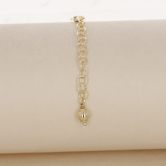 Silver strand Gold plated 925 ‰ 5 cm