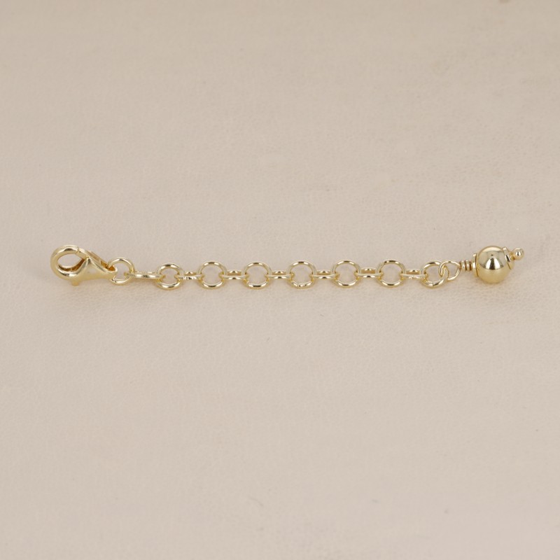 Silver strand Gold plated 925 ‰ 5 cm