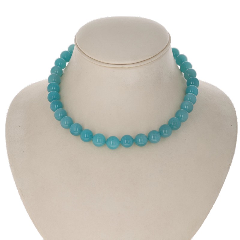 Necklace of Spherical Amazon Liscia