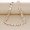 Necklace Pearl Keshi Rosa Gold Ø 9.5 / 11 mm