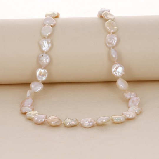 Keshi Pink Gold Pearl Necklace