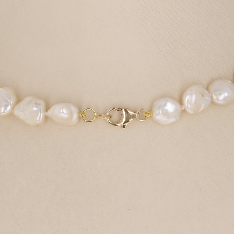 Keshi Pink Gold Pearl Necklace