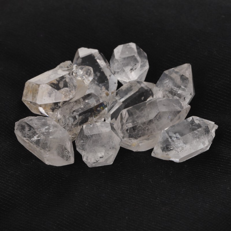 Lot offer 10 crystals Rock Crystal Quartz Biterminato