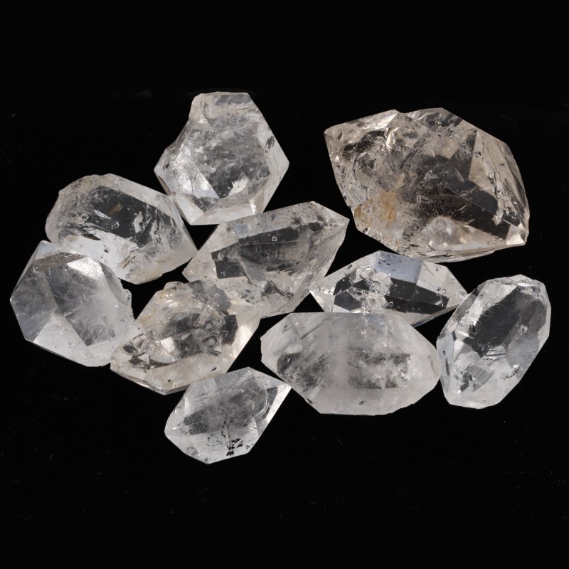 Lot offer 10 crystals Rock Crystal Quartz Biterminato