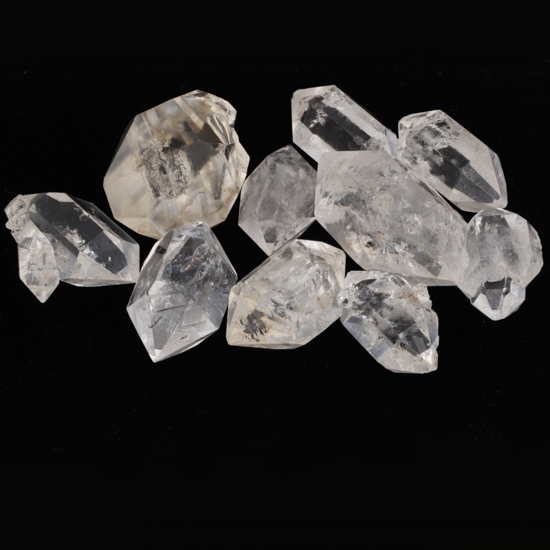 Lot offer 10 crystals Rock Crystal Quartz Biterminato