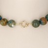 Blue Green Opal Necklace with Matrix