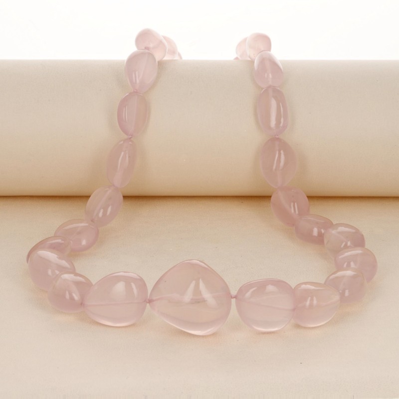Rose Quartz Necklace in Sasso Scalare