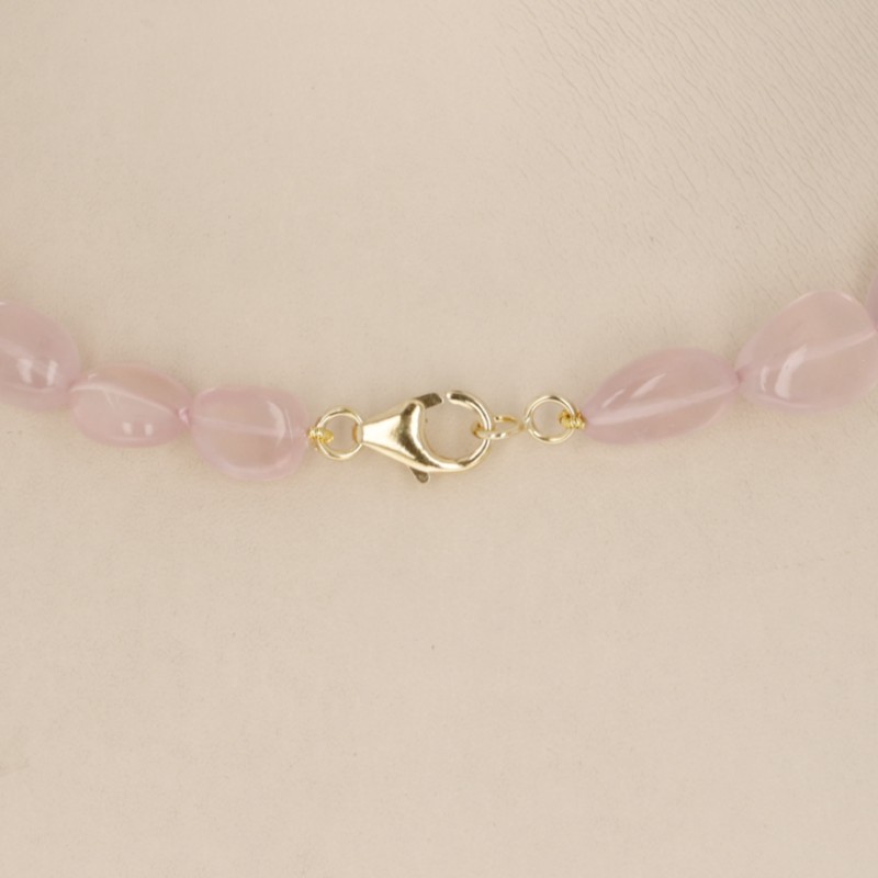 Collana di Quarzo Rosa a Sasso Scalare ø 9,5/20 mm